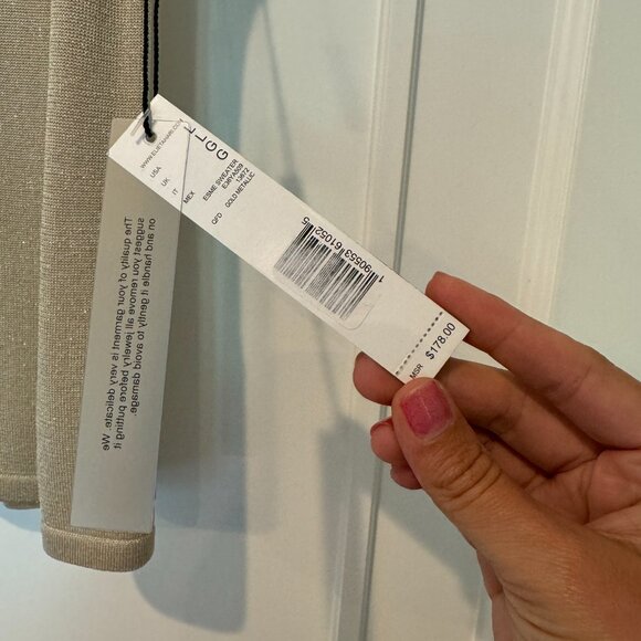 Elie Tahari Gold Scoop Neck Tank - Picture 3 of 3